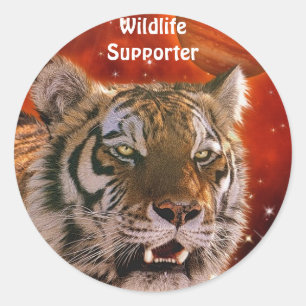 Amur Tiger & Jupiter Big Cat Fantasy Stickers