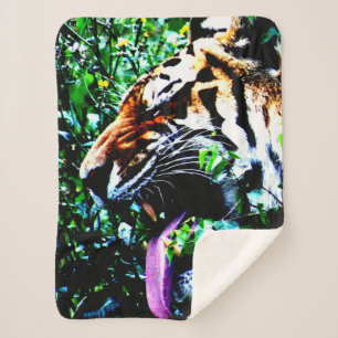 Amur Tiger sbm Sherpa Blanket