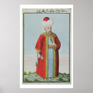 Amurath (Murad) II (1404-51) Sultan 1421-51, from Poster