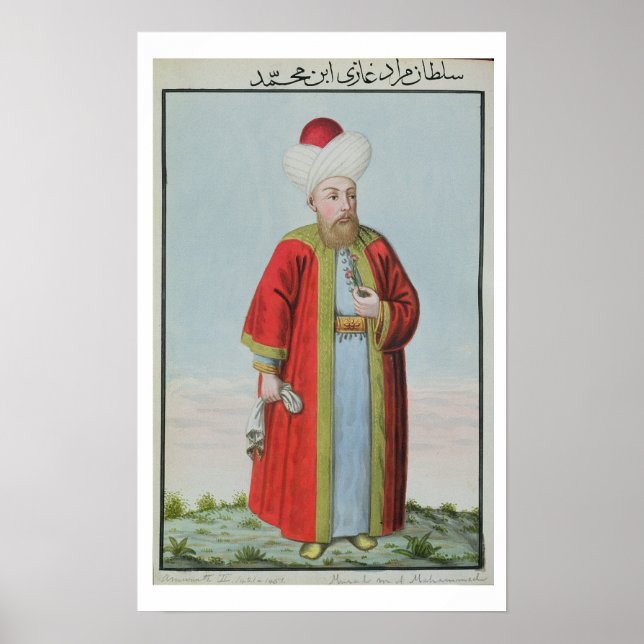 Amurath (Murad) II (1404-51) Sultan 1421-51, from Poster (Front)
