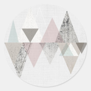 Amuse II   Geometric Modern Classic Round Sticker