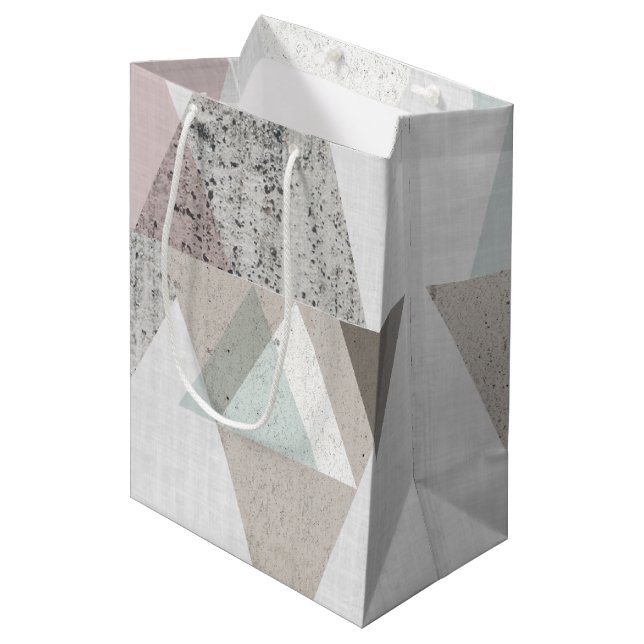 Amuse II | Geometric Modern Medium Gift Bag (Front Angled)