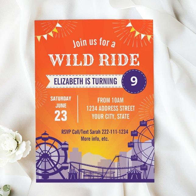 Amusement park birthday invitation (Creator Uploaded)