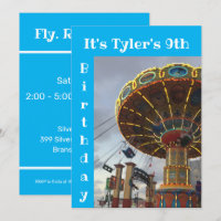 Amusement Park Carnival Birthday Party Invitation