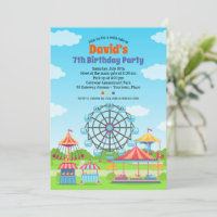 Amusement Park Funfair Childs Birthday Party