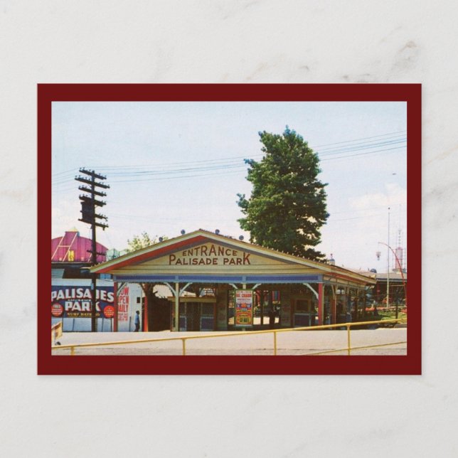 Amusement Park, Palisades Park, New Jersey Vintage Postcard (Front)