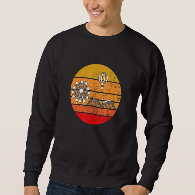 Amusement Park Retro   Roller Coaster Vintage   Th Sweatshirt (Front)