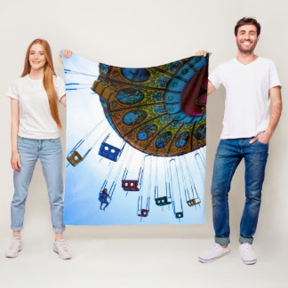 Amusement Park Ride Fleece Blanket