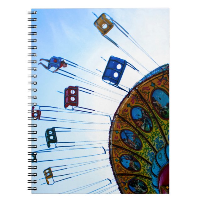 Amusement Park Ride Spiral Photo Notebook (Front)