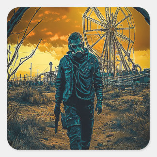 Amusement Park Square Sticker