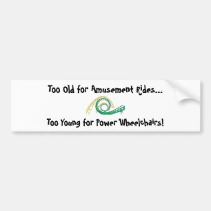 Amusement Power Wheelchair Bumper Sticker