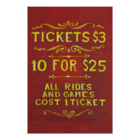 Amusement - Tickets 3 Dollars