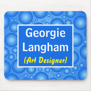 Amusing Bubble Effect Nameplate Mouse Mat