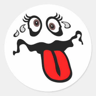 Amusing Cartoon Character Classic Round Sticker