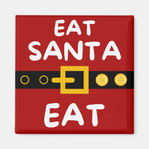 Amusing Eat Santa Eat Magnet