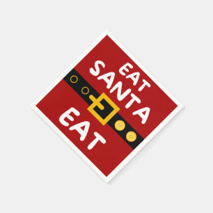Amusing Eat Santa Eat Napkin
