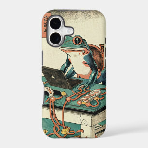 Amusing Frog Working on Computer Funny Frog