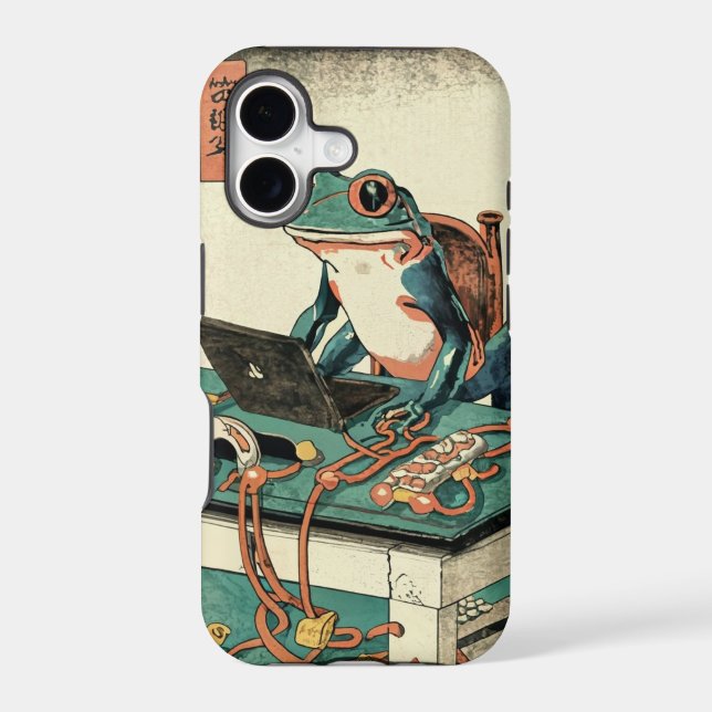 Amusing Frog Working on Computer | Funny Frog (Back)