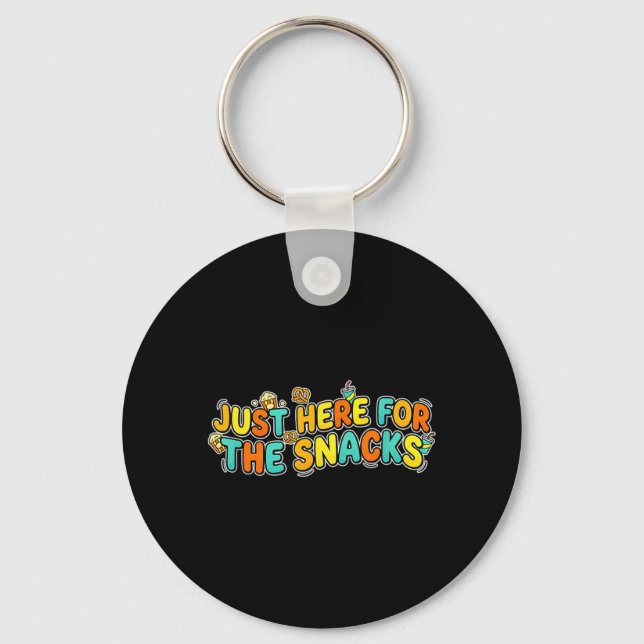 Amusing Just here for The Snacks Joke Speech Key Ring (Front)