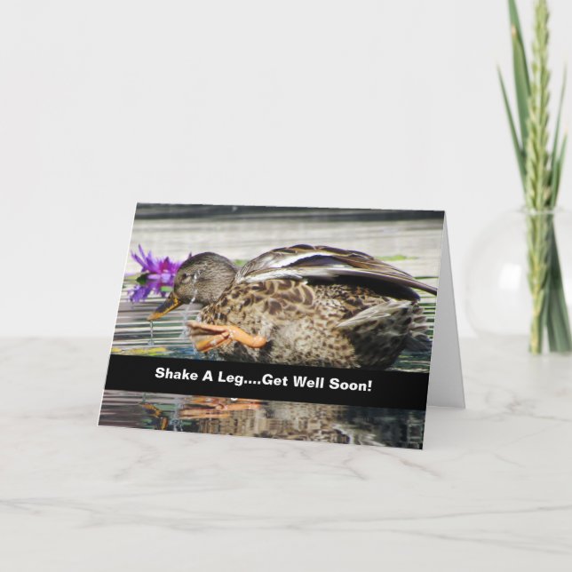 Amusing Mallard Get Well Card (Front)