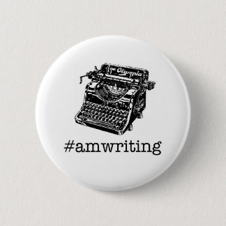 #amwriting 6 cm round badge