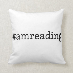 #amwriting or #amreading cushion