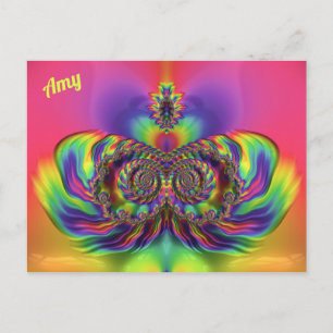 AMY ~ 3D Design Pattern ~ Multi Colours Postcard