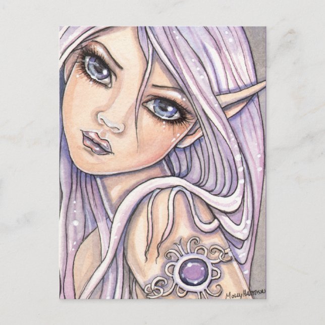 Amy Amethyst Fairy Postcard by Molly Harrison (Front)