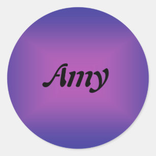Amy Classic Round Sticker