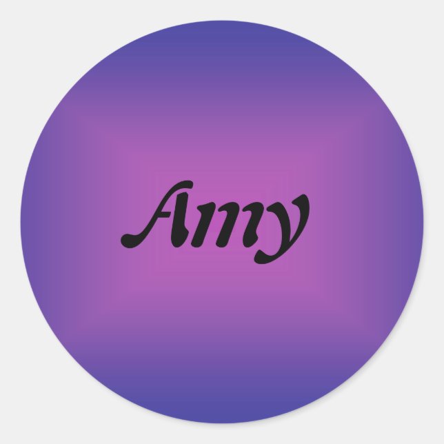 Amy Classic Round Sticker (Front)