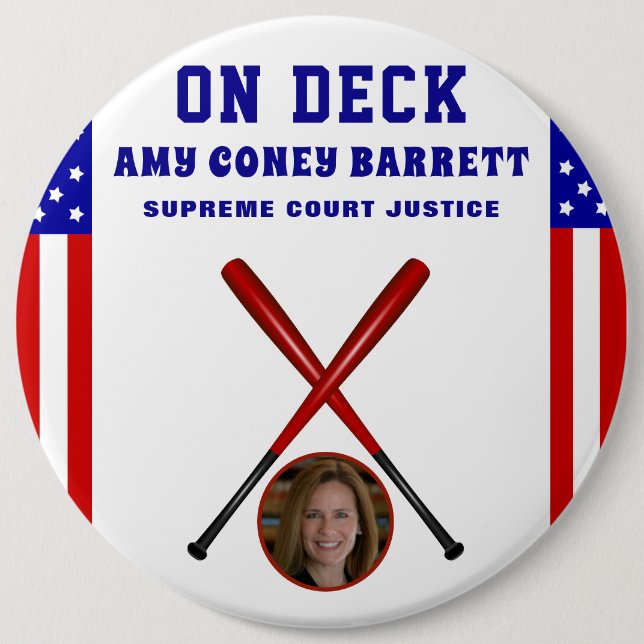 AMY CONEY BARRETT US SUPREME COURT JUSTICE 6 CM ROUND BADGE (Front)