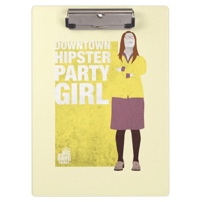 Amy | Downtown Hipster Party Girl Clipboard (Front)