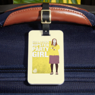 Amy   Downtown Hipster Party Girl Luggage Tag