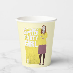Amy Downtown Hipster Party Girl Paper Cups
