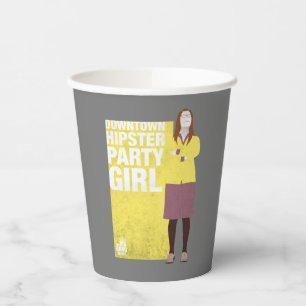 Amy Downtown Hipster Party Girl Paper Cups