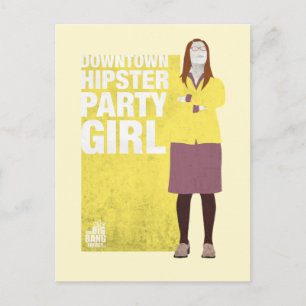 Amy   Downtown Hipster Party Girl Postcard