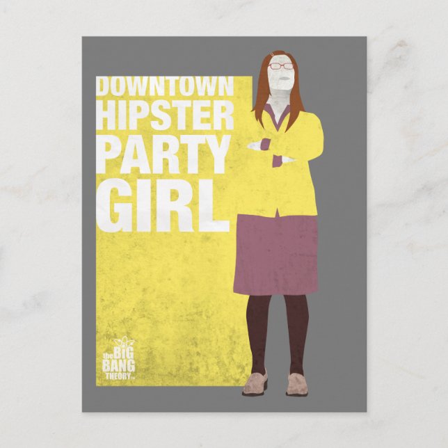 Amy | Downtown Hipster Party Girl Postcard (Front)