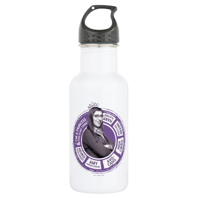 Amy Farrah Fowler Info Graphic 532 Ml Water Bottle (Front)