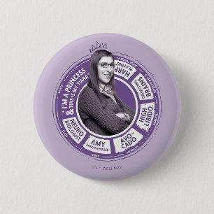 Amy Farrah Fowler Info Graphic 6 Cm Round Badge