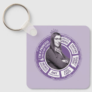 Amy Farrah Fowler Info Graphic Key Ring