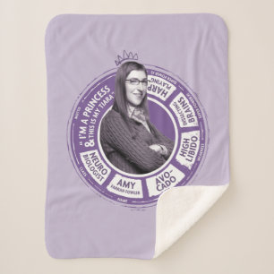 Amy Farrah Fowler Info Graphic Sherpa Blanket