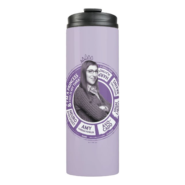 Amy Farrah Fowler Info Graphic Thermal Tumbler (Front)