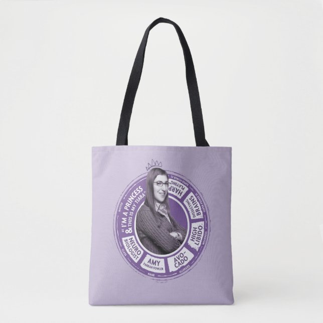 Amy Farrah Fowler Info Graphic Tote Bag (Front)