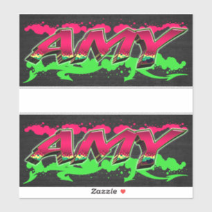 Amy First Name Graffiti Sticker