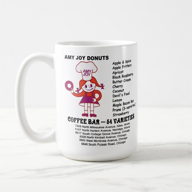 Amy Joy Doughnut Shops of Illinois Coffee Mug (Left)