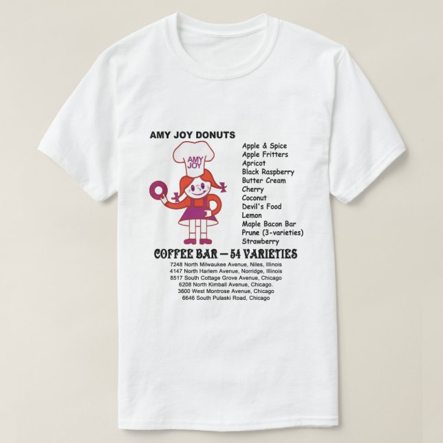 Amy Joy Doughnut Shops of Illinois T-Shirt (Design Front)