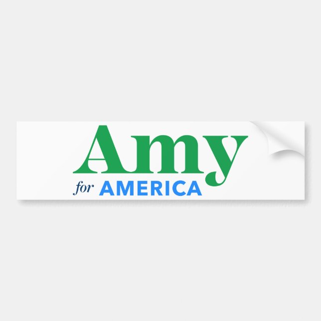 Amy Klobuchar 2020 Amy for President Bumper Sticker (Front)