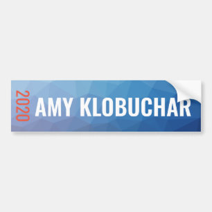 Amy Klobuchar 2020 Blue Geometric Bumper Sticker