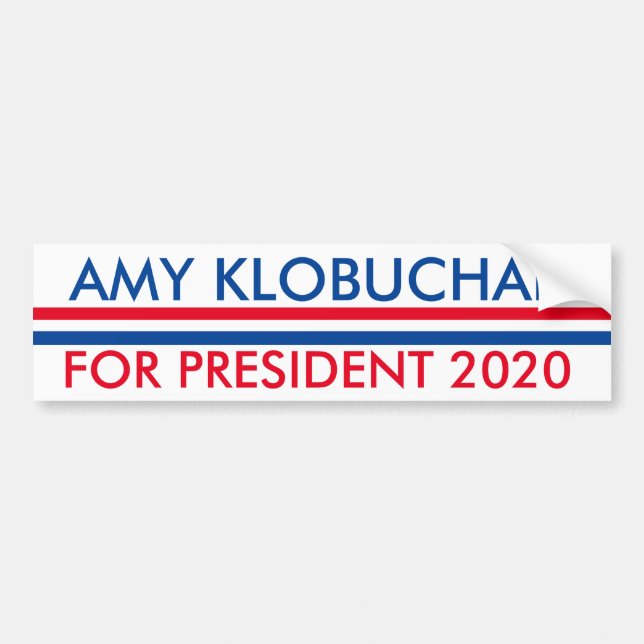 Amy Klobuchar for president 2020 Bumper Sticker (Front)