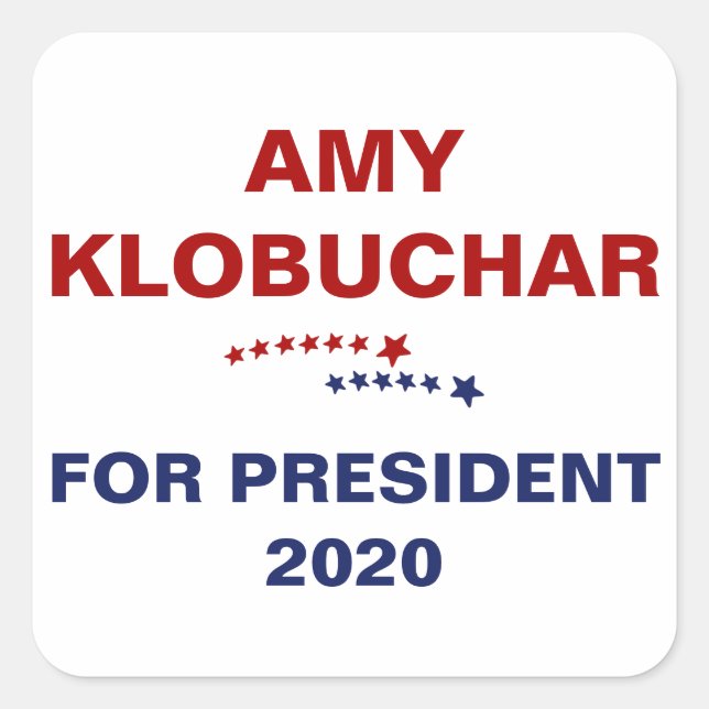 Amy Klobuchar for president 2020 Square Sticker (Front)